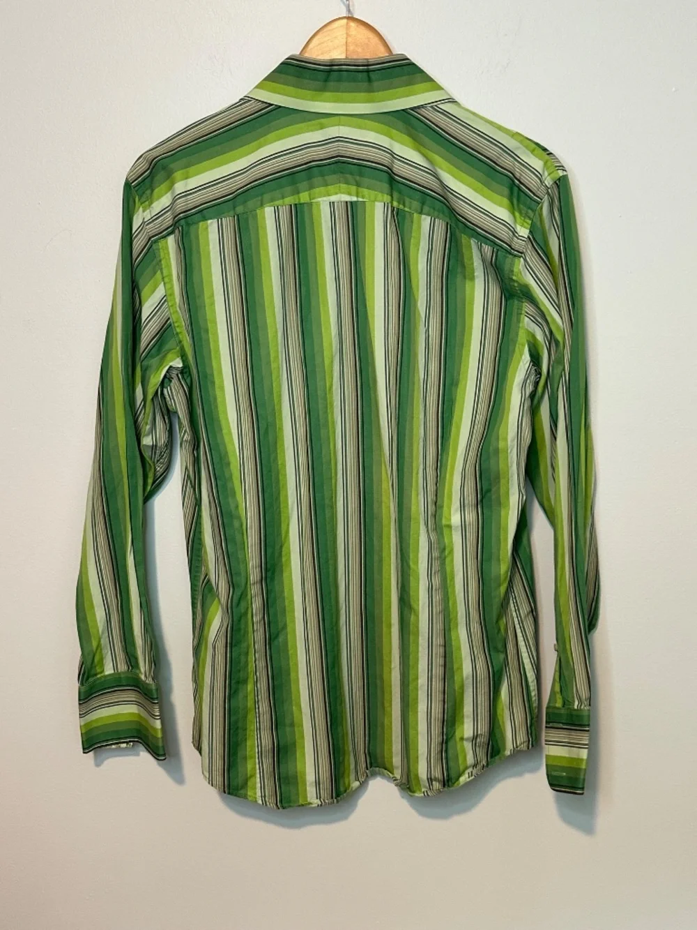 Vintage Green Striped Banana Republic Button Down Shirt M